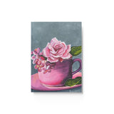 Rose Tea Cup Hard Backed Journal